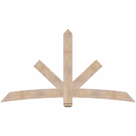 Ekena Millwork Alberta Smooth Timber Gable Bracket, Douglas Fir, 84"W x 45"H x 3 1/2"D x 5 1/2"F, 13/12 Pitch GBW084X45X0406ALB00SDF